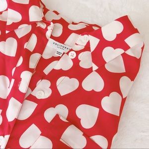 Equipment Tops - {equipment} hearts silk blouse Equipment Tops - {equipment} hearts silk blouse